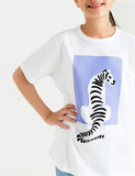 TIGER FLOCK PRINTED T-SHIRT WITH SHORT SLEEVES