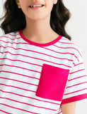 STRIPER T-SHIRT WITH CONTRAST POCKET