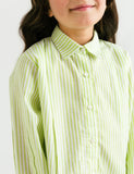 PLEATED BUTTON DOWN SHIRT
