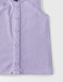 RIBBED BUTTON FRONT VEST