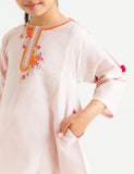 FLORAL NECK EMB TUNIC
