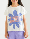 T-SHIRT WITH CENTRALISED FLOWER PRINT