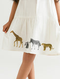 TIERED DRESS WITH ANIMALS PRINTS