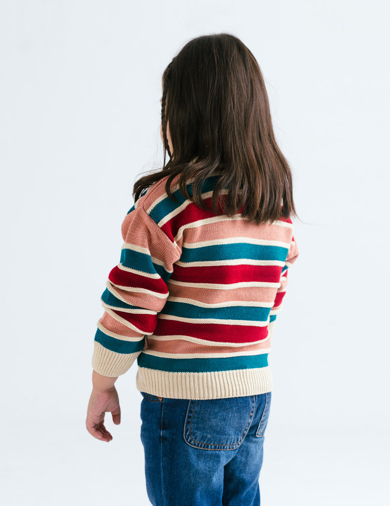 EMBOSSED STRIPED SWEATER