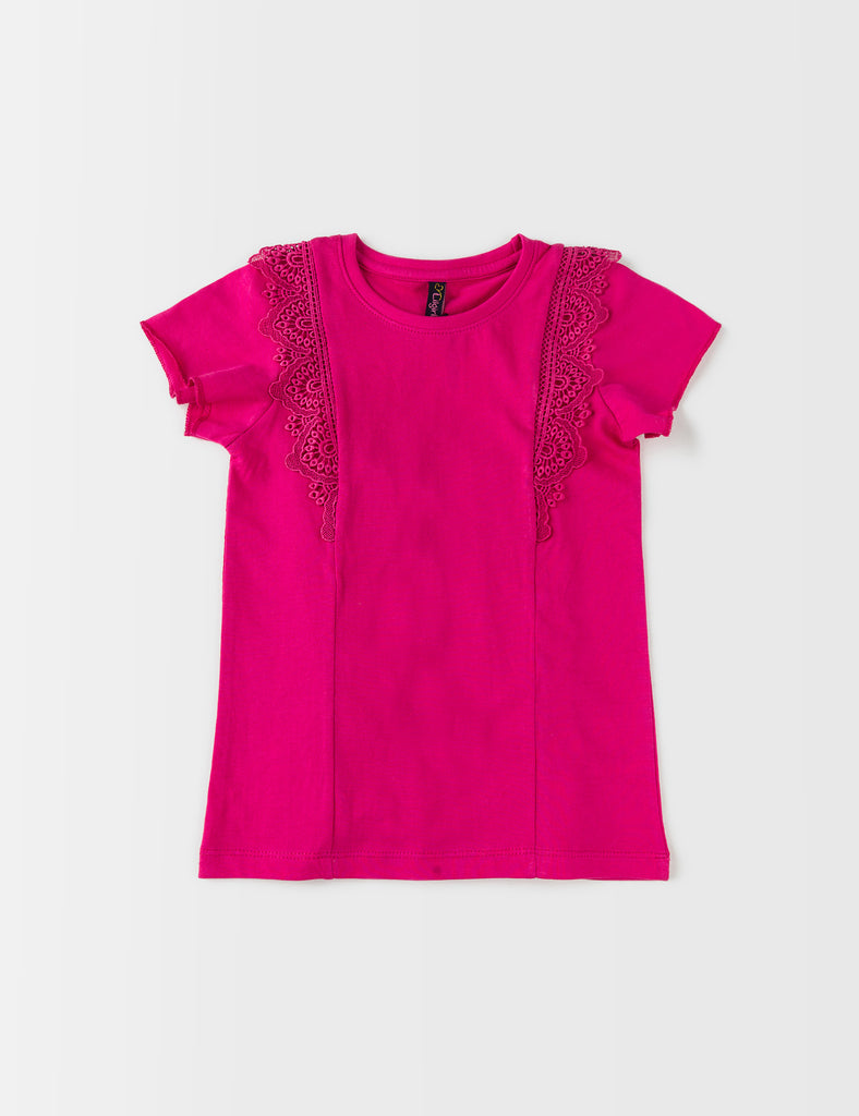 SOLID FRILLY TEE