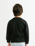 Black Textured Knit Sweatshirt