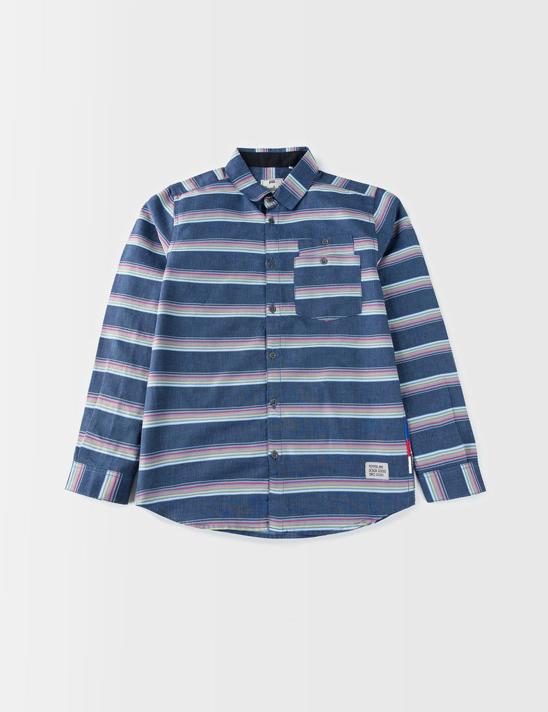 STRIPPED BUTTON FRONT SHIRT